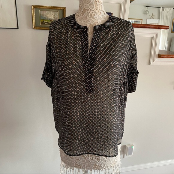 CABI Swiss Dot Sheer Blouse Style #239 Medium - Picture 3 of 7